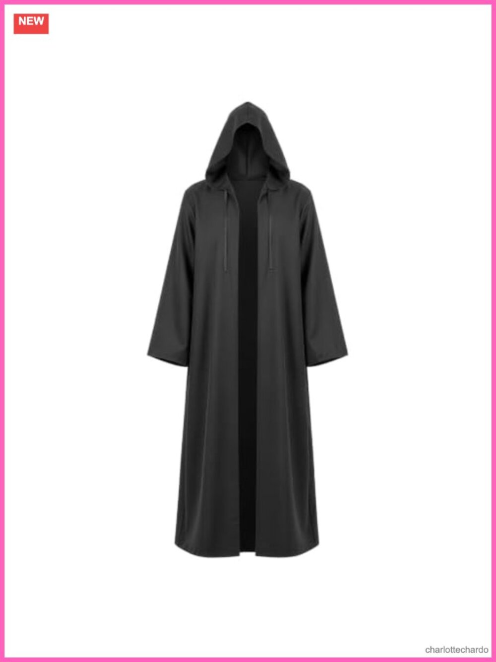 Hooded Cloak Mens Unisex Medieval Knight Warlock Costume Cape Robe Cosplay